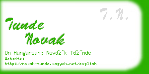 tunde novak business card
